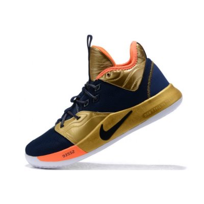 Nike Erkek Pg 3 Lacivert Mavi / Metal Altın / Turuncu Spor Ayakkabı Türkiye - D7GTQ10W